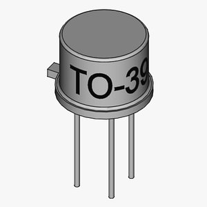 3D model TO39 transistor case