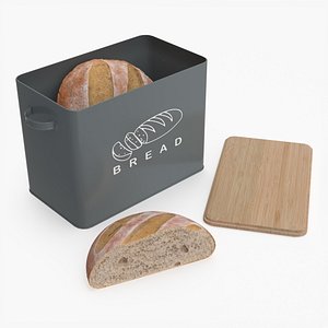 Bread Box and Bread Collection 3D model