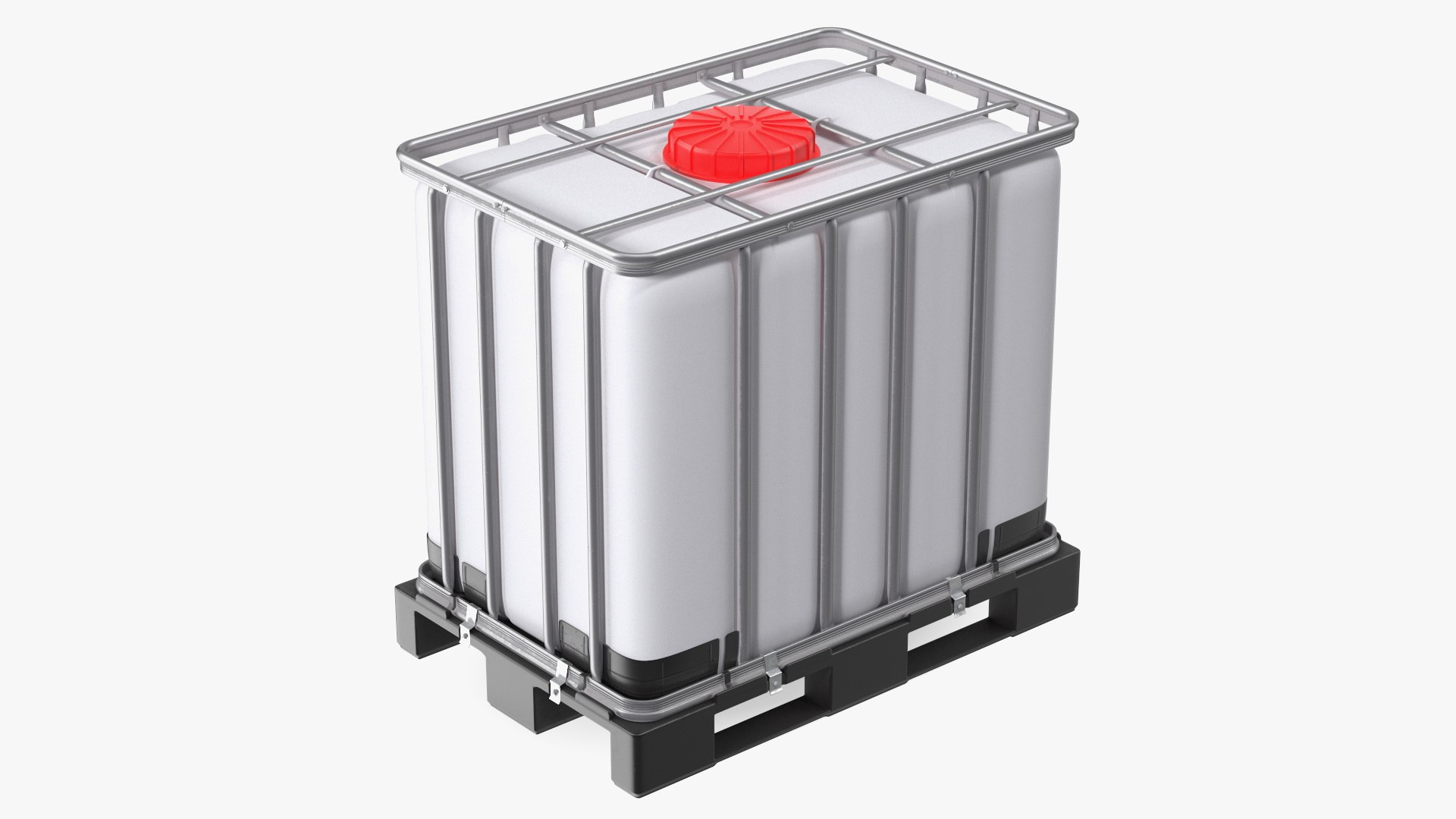 IBC Container 640 Litre UN Approved Plastic Pallet 3D model preview