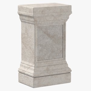 3D model Roman Statue Pedestal 05