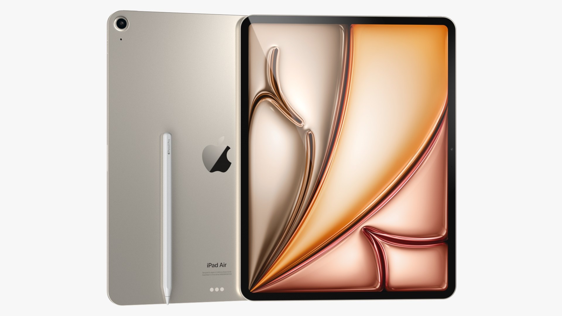 3D Apple IPad Air 2024 13-inch Starlight - TurboSquid 2227799