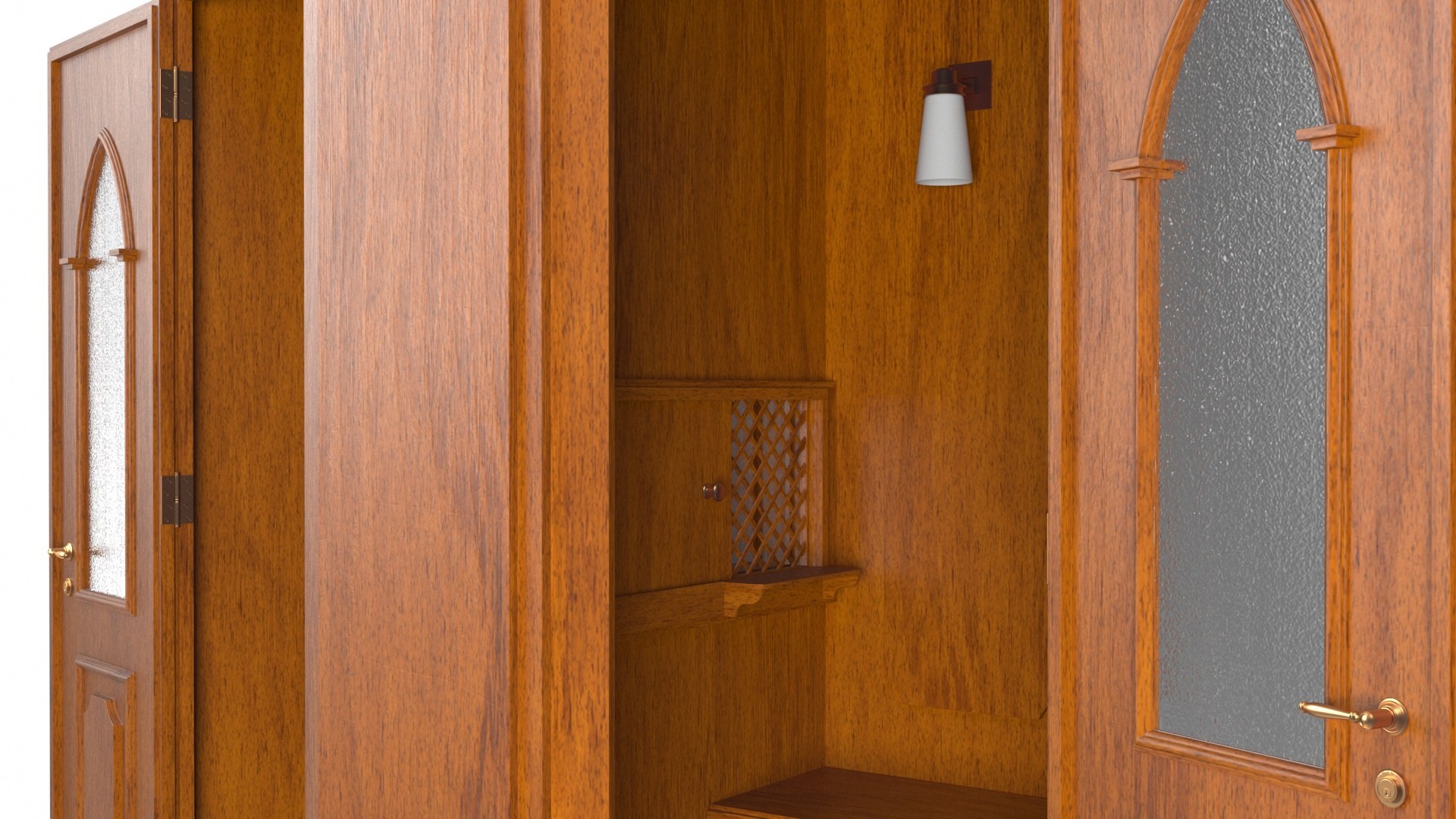 3D Church Confessional Booth Open - TurboSquid 2240457