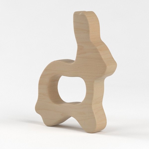 3d model wooden rabbit