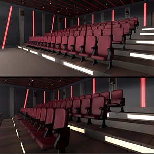 3D modern halls pack 01 model