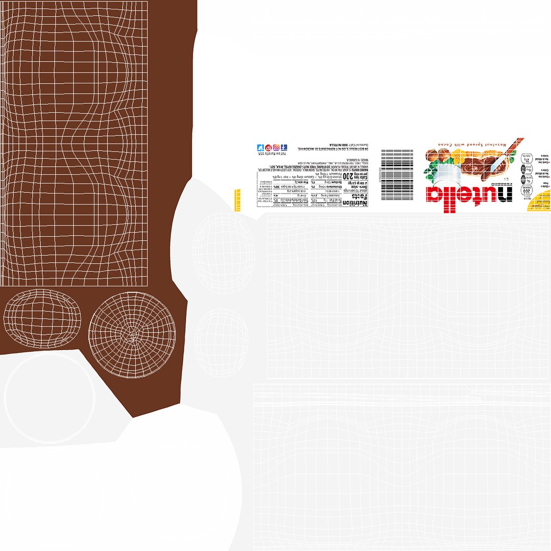 Nutella Hazelnut Spread 3D https://p.turbosquid.com/ts-thumb/a8/eEjW1C/qu/nutellahazelnutspreadmb3dmodel016/jpg/1621584057/1920x1080/fit_q87/2d03e86c7e83f55cf1df7c8cb00843807fc72ed0/nutellahazelnutspreadmb3dmodel016.jpg