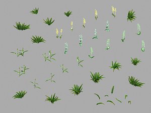 3D miscellaneous flowers - weed