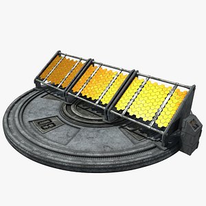 3D sci-fi solar panel