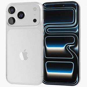 3D Apple iPhone 17 Pro Silver