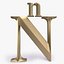 Free 3d  alphabet N