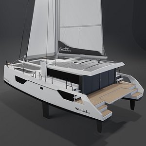Windelo 50 3D Catamaran PBR model