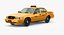 3D cab taxi yellow model