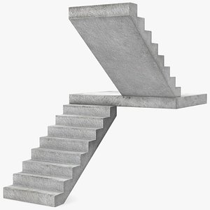 precast concrete stairs 3D model