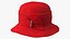 Damski kapelusz Cloche w kolorze czerwonym