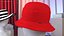 Damski kapelusz Cloche w kolorze czerwonym