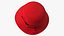 Damski kapelusz Cloche w kolorze czerwonym