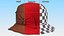 Damski kapelusz Cloche w kolorze czerwonym