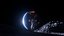 Astronaut on Lunar Surface and Earth View Scene