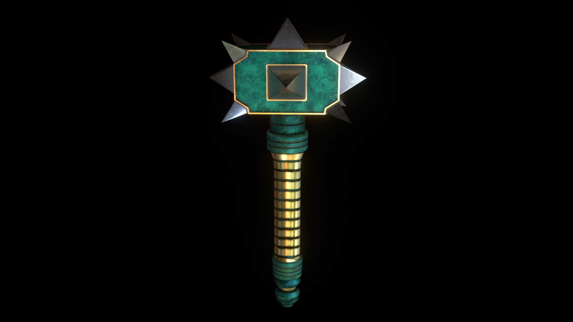 Spiked Mace 3D model https://p.turbosquid.com/ts-thumb/a9/CS6Jwk/2L/image_05/jpg/1621519817/1920x1080/fit_q87/61df84bec724e4c97e31f6aac29c8da08f81bffb/image_05.jpg