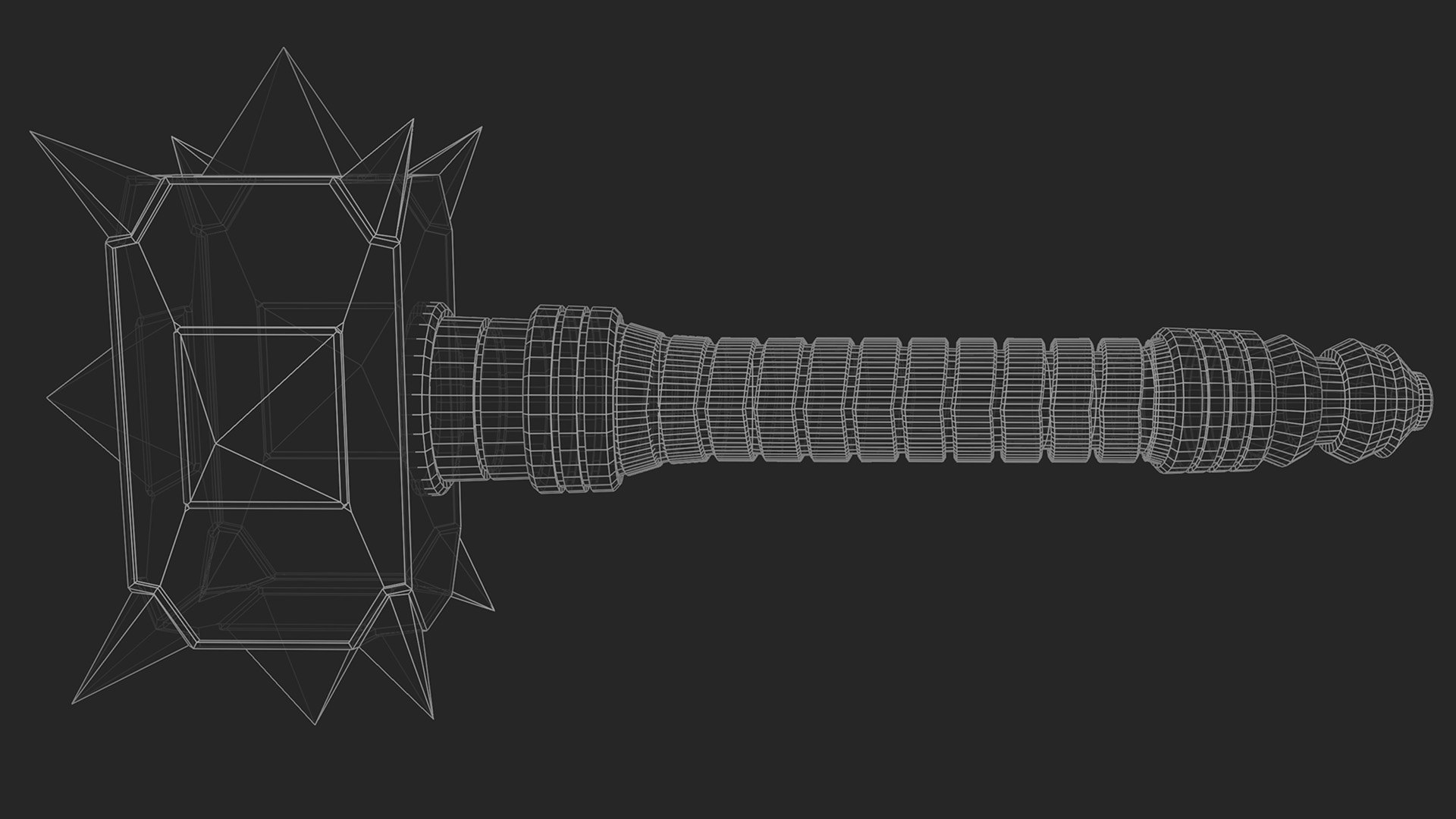 Spiked Mace 3D model TurboSquid 1735530