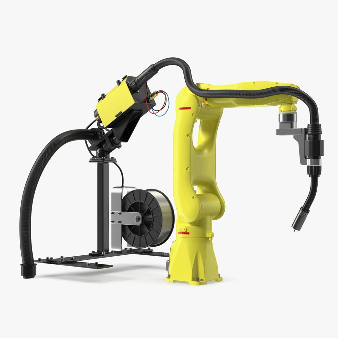 Industrial Robot with Arc Welding Kit 3D model preview
