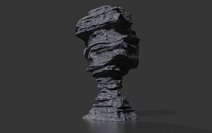 3D model cliff rock 003