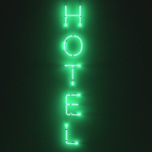 Neon sign-hotel