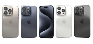 Apple iPhone 15 Pro Max All Colors 3D