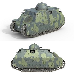 Fiat 2000 Italian Heavy Tank 3D model