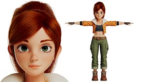 3D Stylized Character Lina model