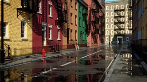 New York Street Scene 3D