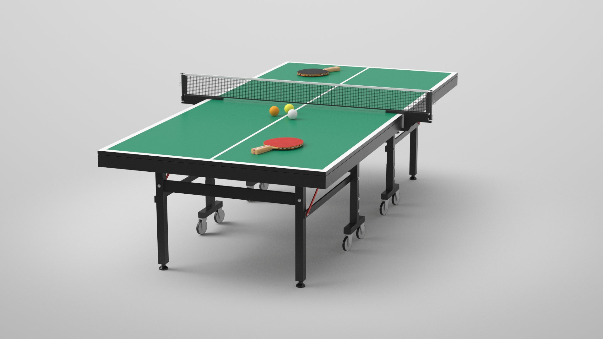 Ping Pong Table Set 01 3D model