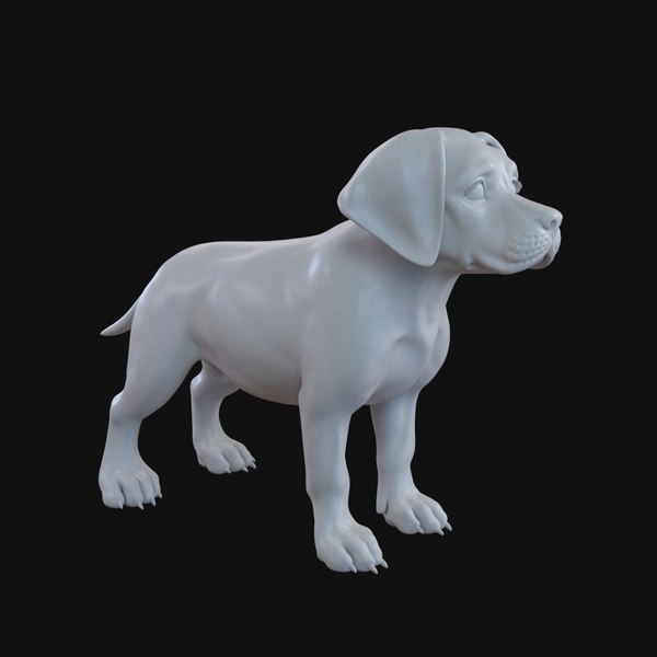 Labrador Puppy Stylized 3D model