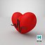3D Heart Beat Medical cartoon style