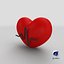 3D Heart Beat Medical cartoon style
