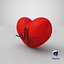 3D Heart Beat Medical cartoon style