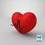 3D Heart Beat Medical cartoon style