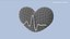 3D Heart Beat Medical cartoon style