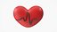 3D Heart Beat Medical cartoon style