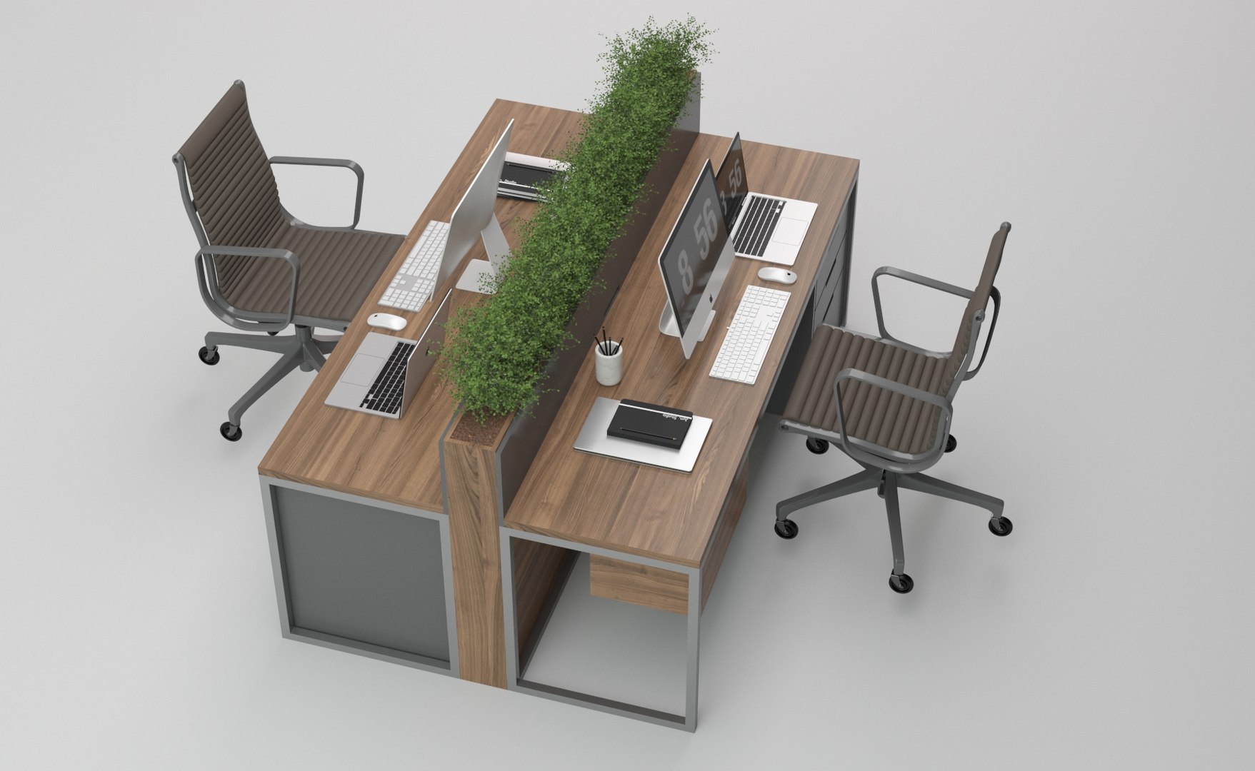 Open Office Desk Module 3D Model - TurboSquid 2298928