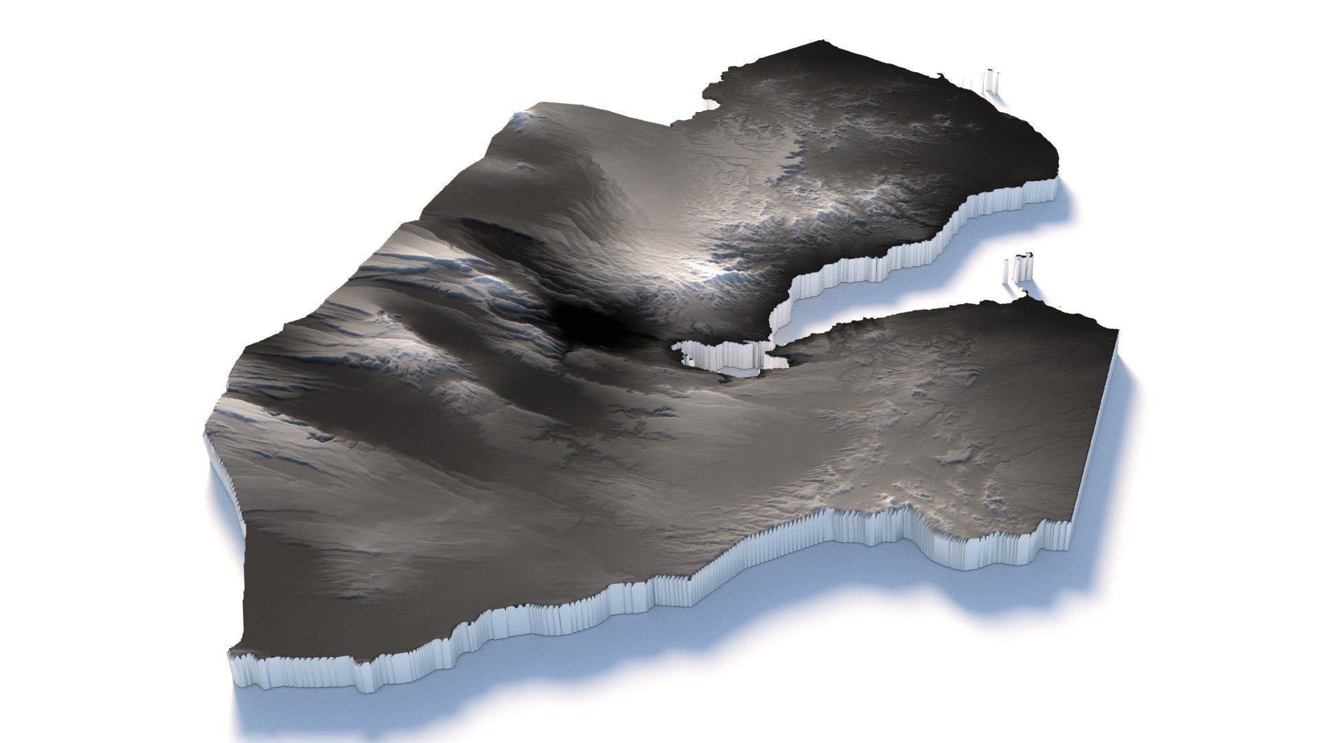 3D Model Djibouti Terrain Map - TurboSquid 2336021