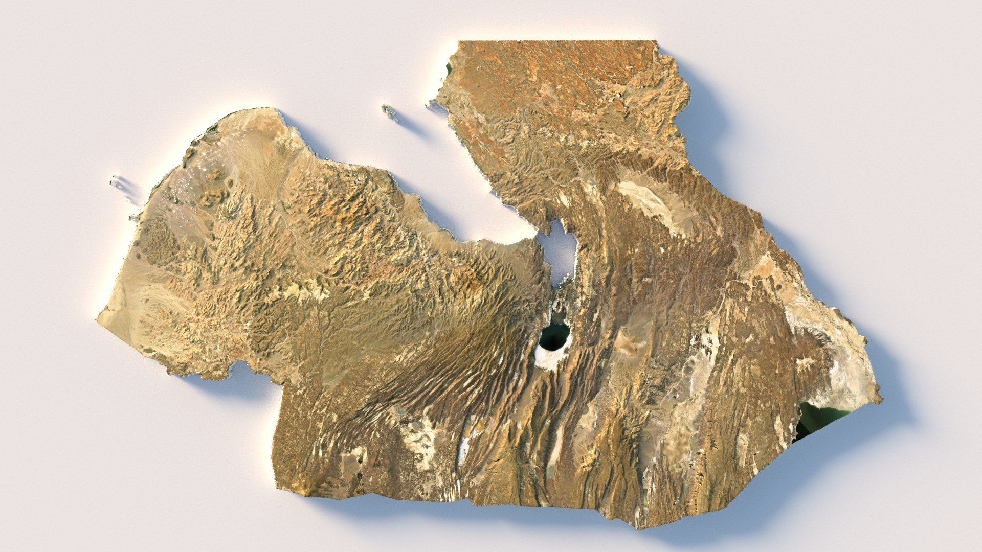 3D Model Djibouti Terrain Map - TurboSquid 2336021