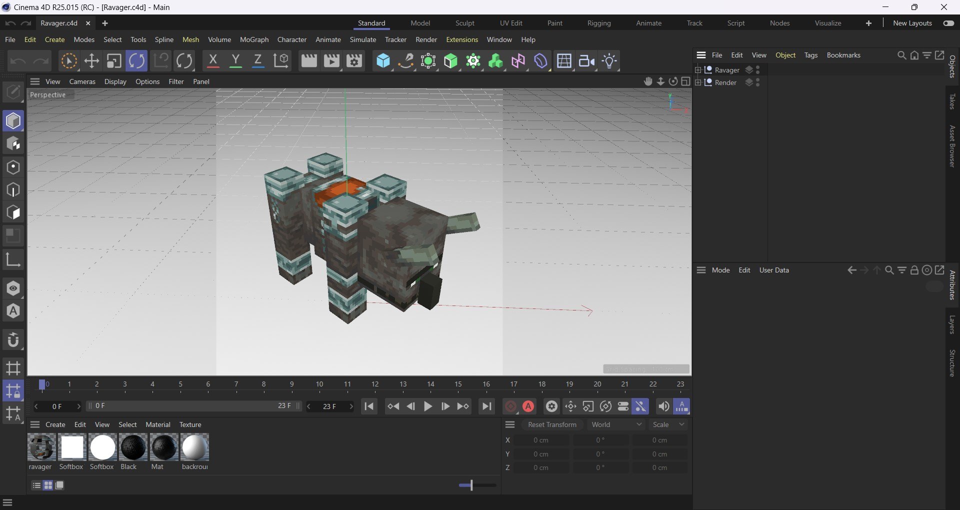 Ravager Minecraft 3D Model - TurboSquid 2364689