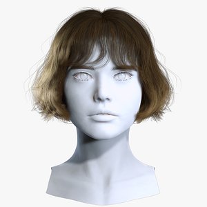 Short Wavy Bob Haircut with Wispy Bangs for Characters