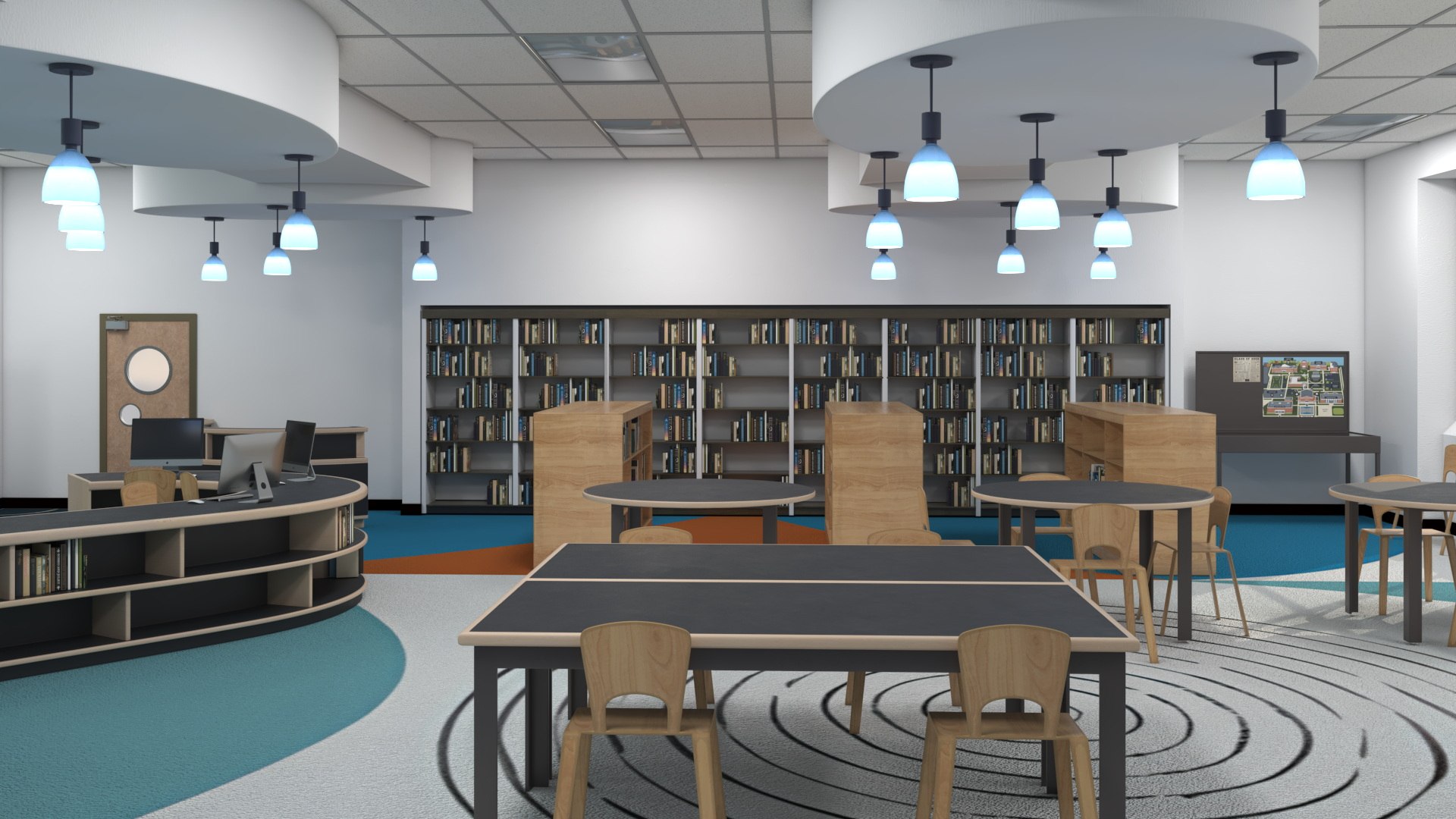 School Library 3D Model - TurboSquid 2456098