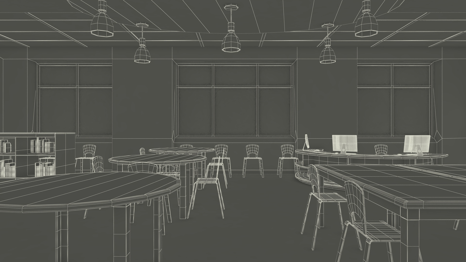 School Library 3D Model - TurboSquid 2456098