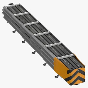 Crash Cushions 1 Clean and Dirty 3D model