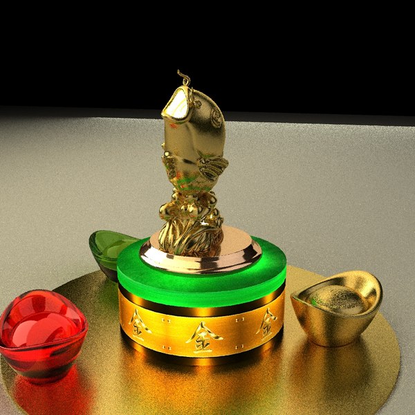 Chinese gold ingot fish 3D model - TurboSquid 1299668