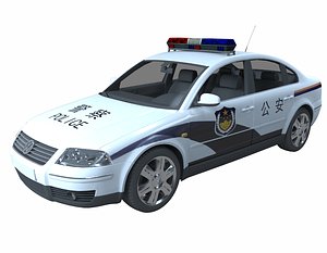 chinese police car 3D model