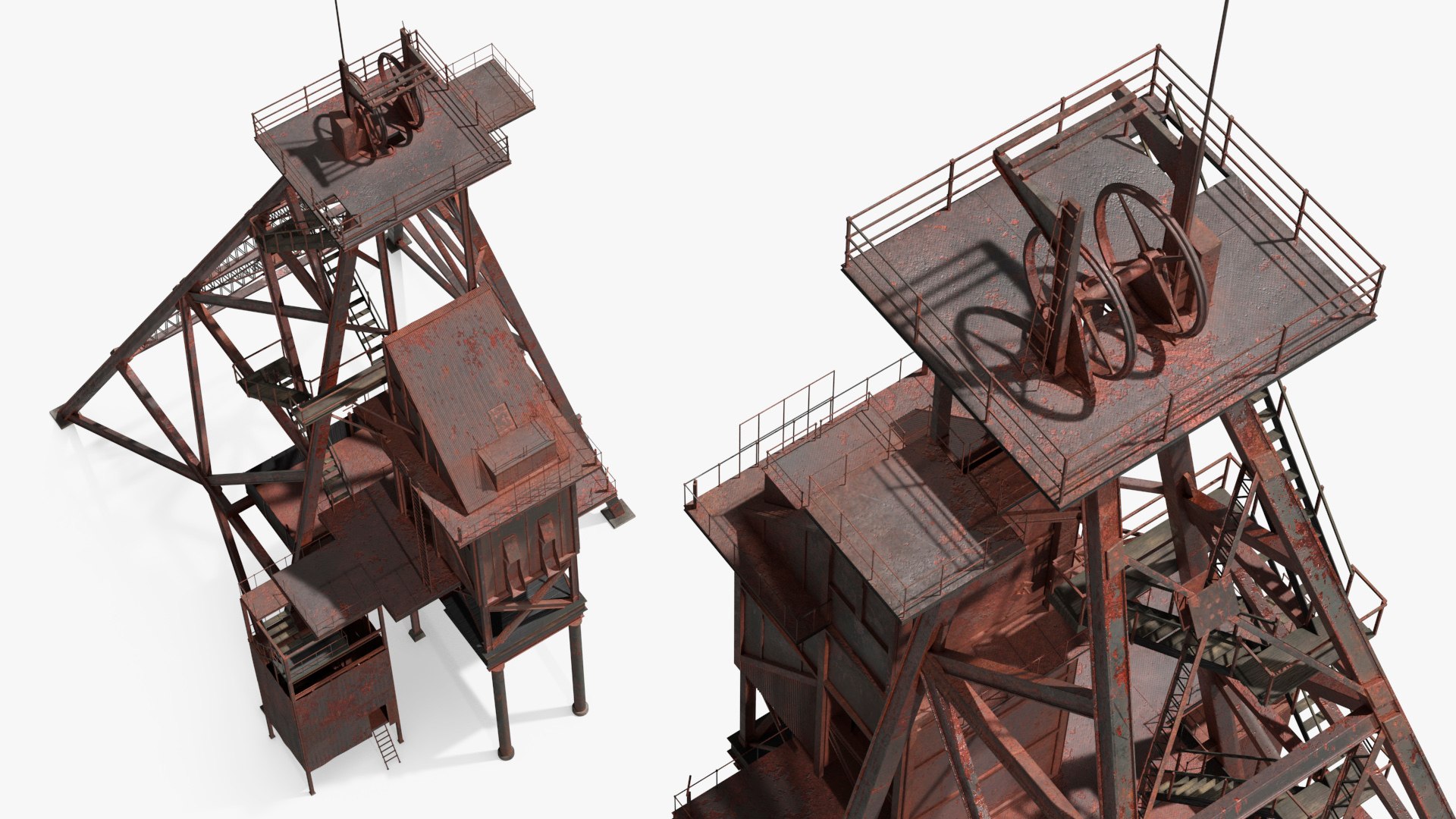 3D Rusty Mine Shaft Headframe Tower Simplified https://p.turbosquid.com/ts-thumb/a9/iQRHS4/D7/rusty_mine_shaft_headframe_tower_simplified_004/jpg/1775855751/1920x1080/fit_q87/dabd985abf8589c2f1cdcb816adaaede4d0c3fb7/rusty_mine_shaft_headframe_tower_simplified_004.jpg