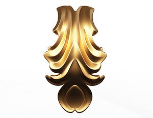Leave Ornament Plaster Molding Decoration CNC 2 3D model